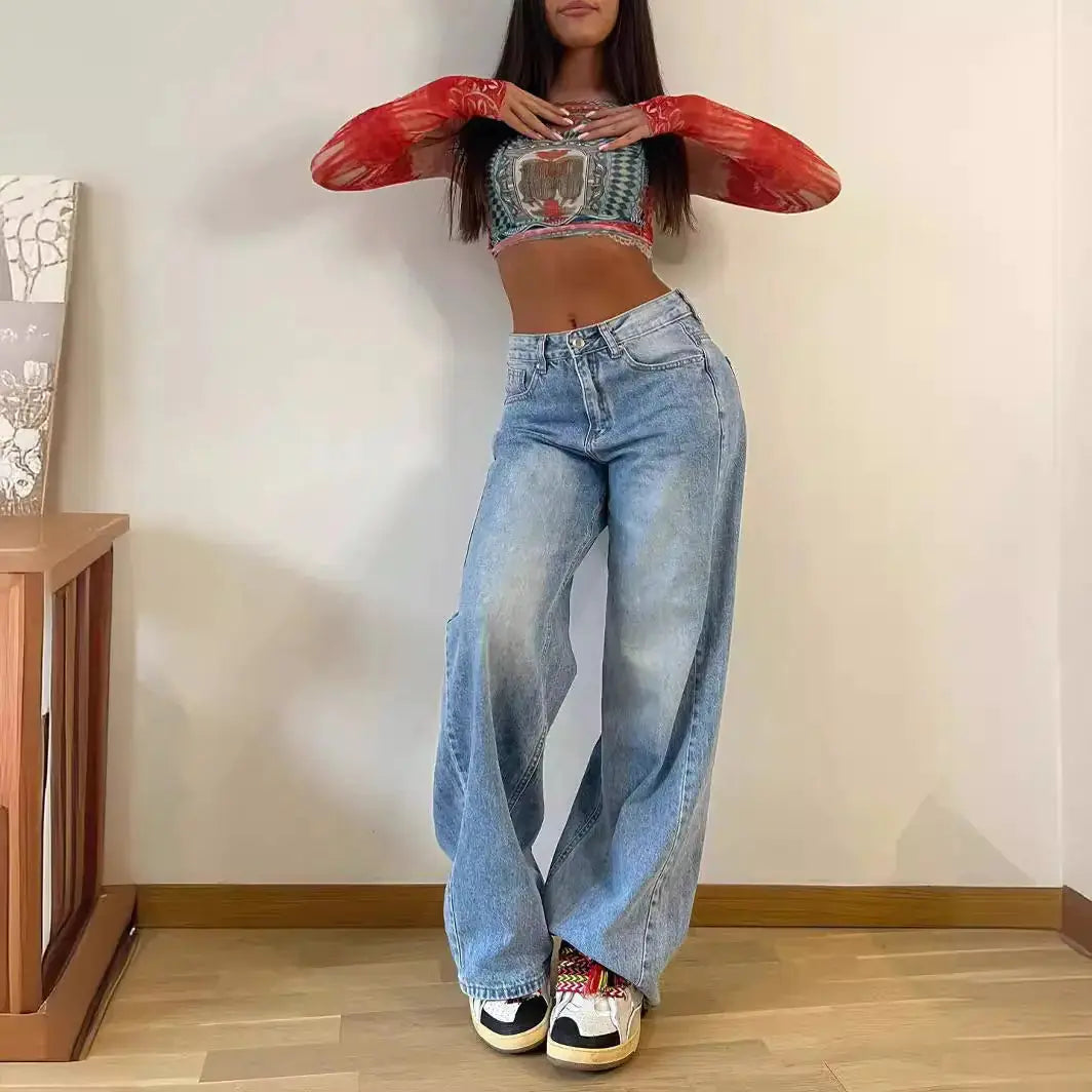 Women' s Wide Leg Jeans Dear Fancy