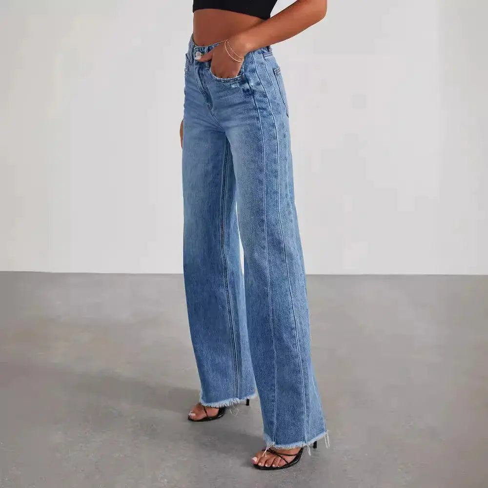 Frayed Hem Jeans Dear Fancy