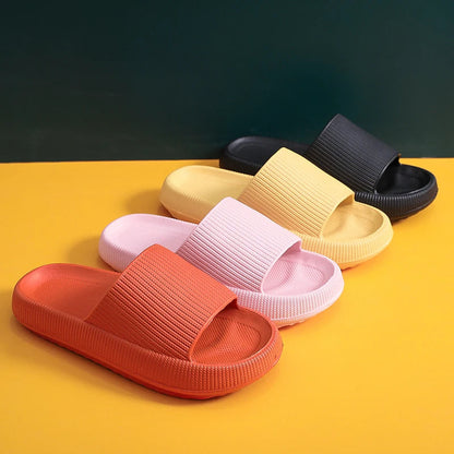 Women Thick Platform Slippers Summer Beach Eva Soft Sole Slide Sandals Leisure Men Ladies Indoor Bathroom Anti-slip Shoes Dear Fancy