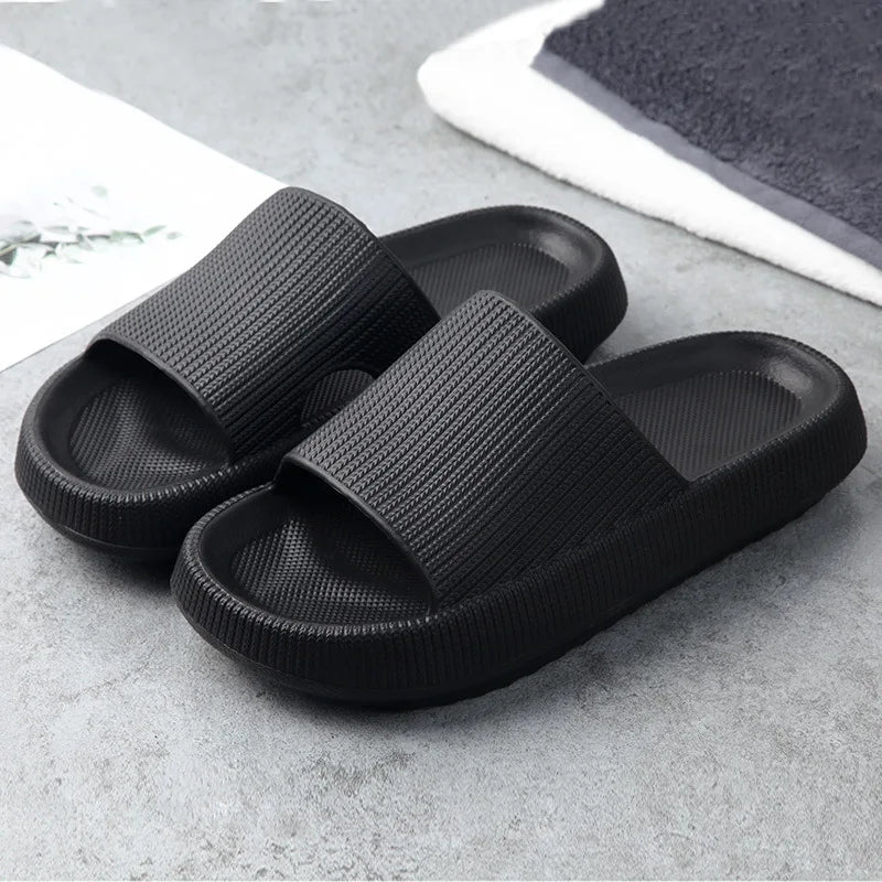 Women Thick Platform Slippers Summer Beach Eva Soft Sole Slide Sandals Leisure Men Ladies Indoor Bathroom Anti-slip Shoes Dear Fancy