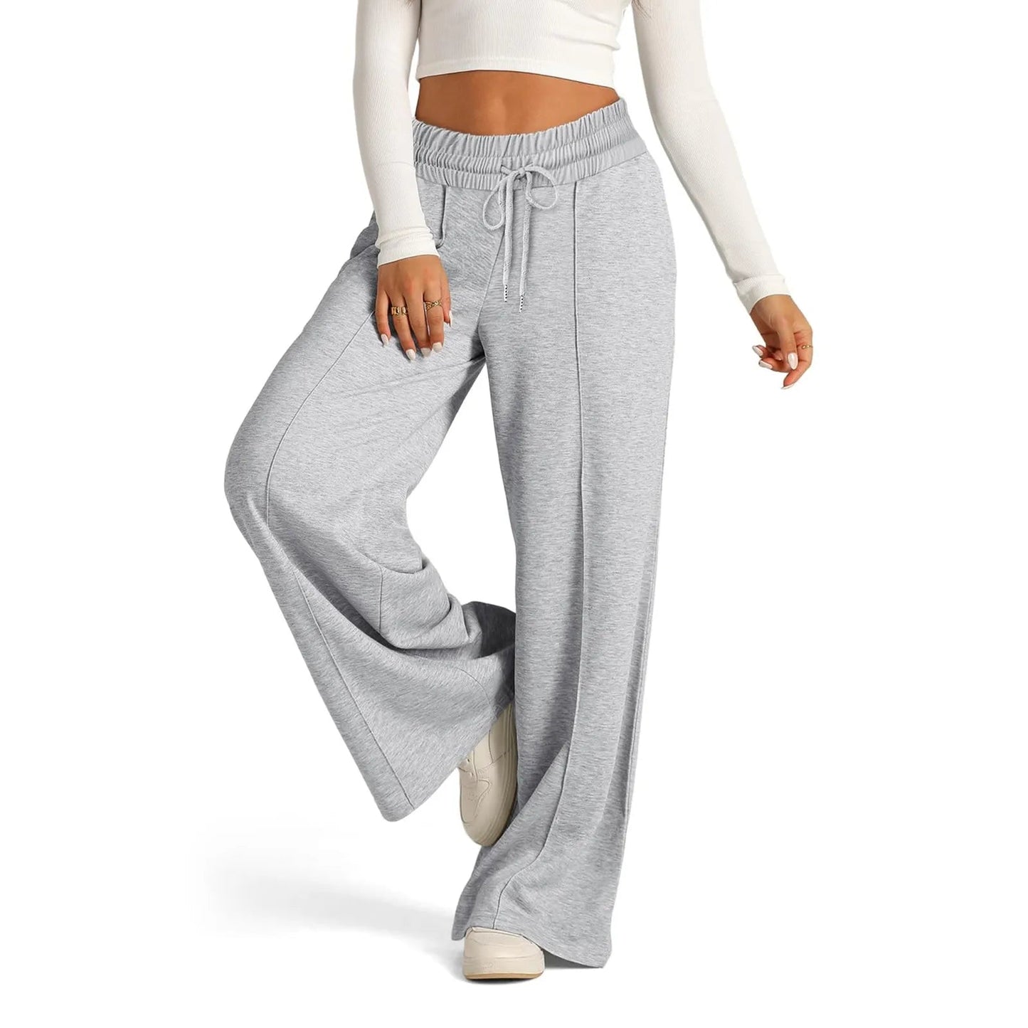 Fleece Sweatpants Women Streetwear Pants High Waist Loose Trousers Casual Straight Sport Wide Leg Baggy Pants Joggers Dear Fancy