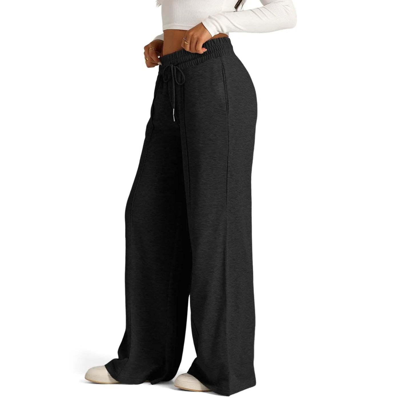Fleece Sweatpants Women Streetwear Pants High Waist Loose Trousers Casual Straight Sport Wide Leg Baggy Pants Joggers Dear Fancy