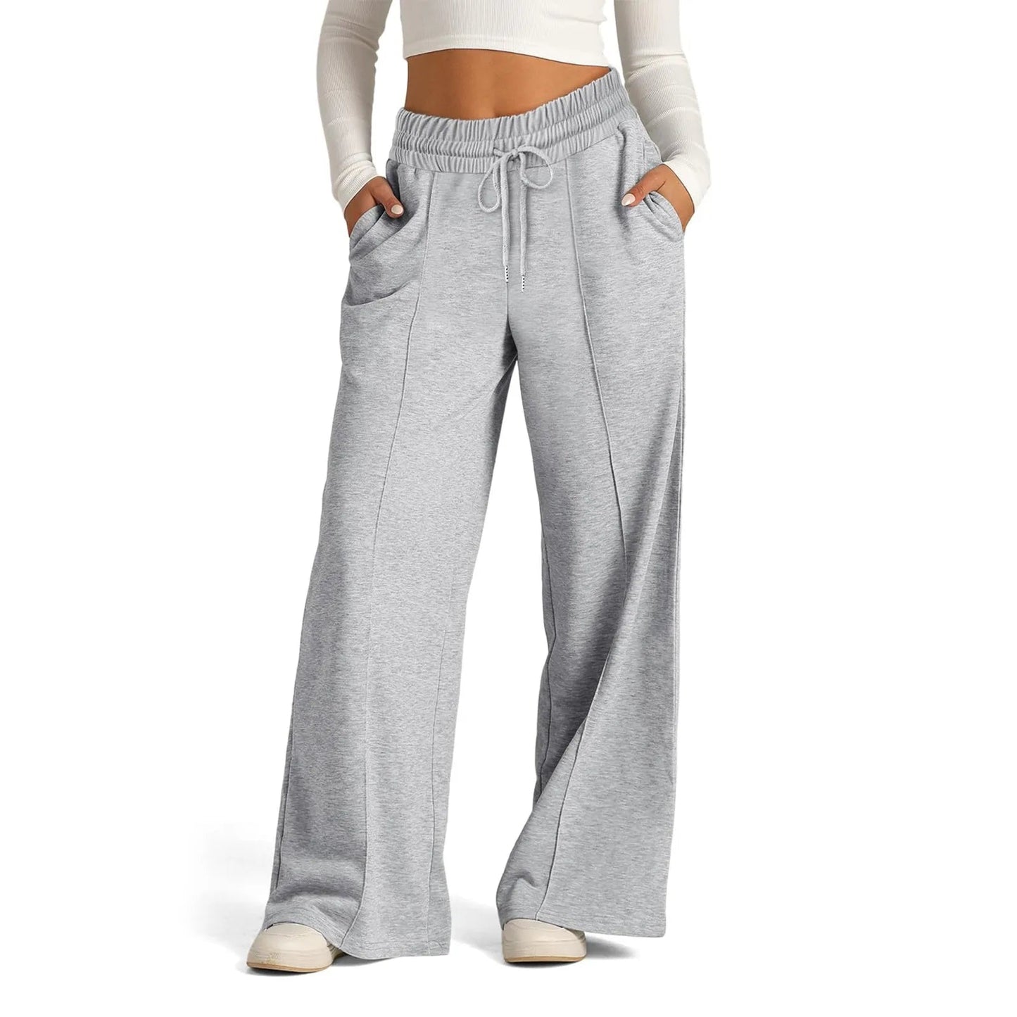 Fleece Sweatpants Women Streetwear Pants High Waist Loose Trousers Casual Straight Sport Wide Leg Baggy Pants Joggers Dear Fancy
