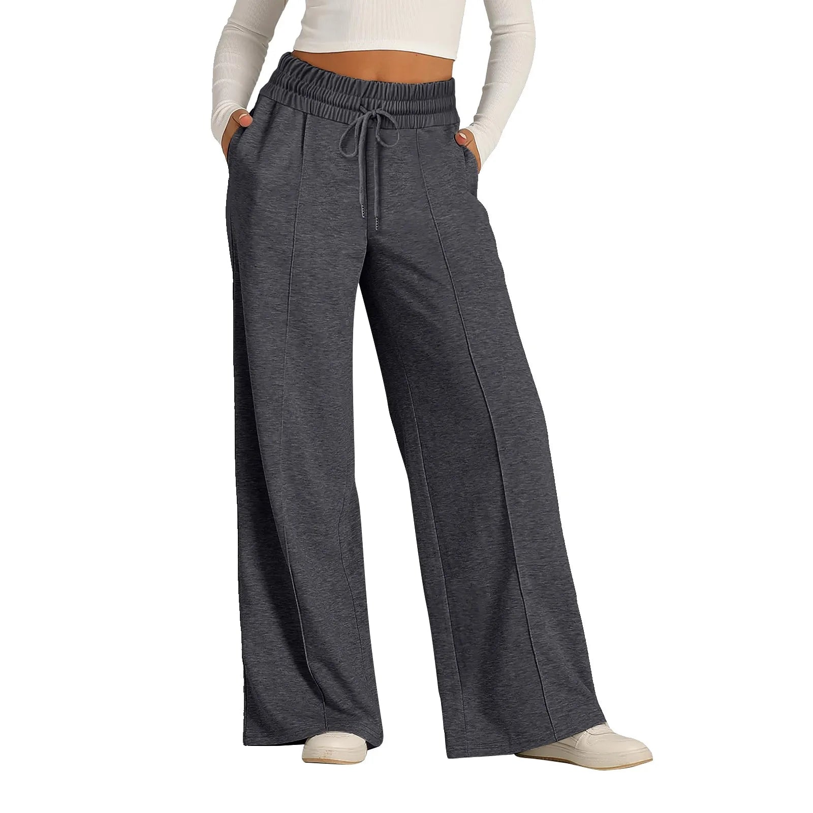 Fleece Sweatpants Women Streetwear Pants High Waist Loose Trousers Casual Straight Sport Wide Leg Baggy Pants Joggers Dear Fancy