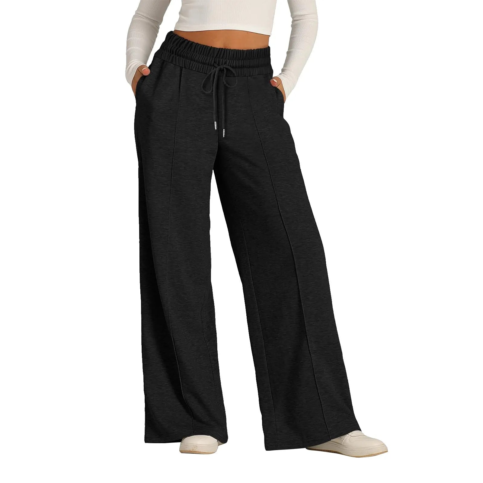 Fleece Sweatpants Women Streetwear Pants High Waist Loose Trousers Casual Straight Sport Wide Leg Baggy Pants Joggers Dear Fancy