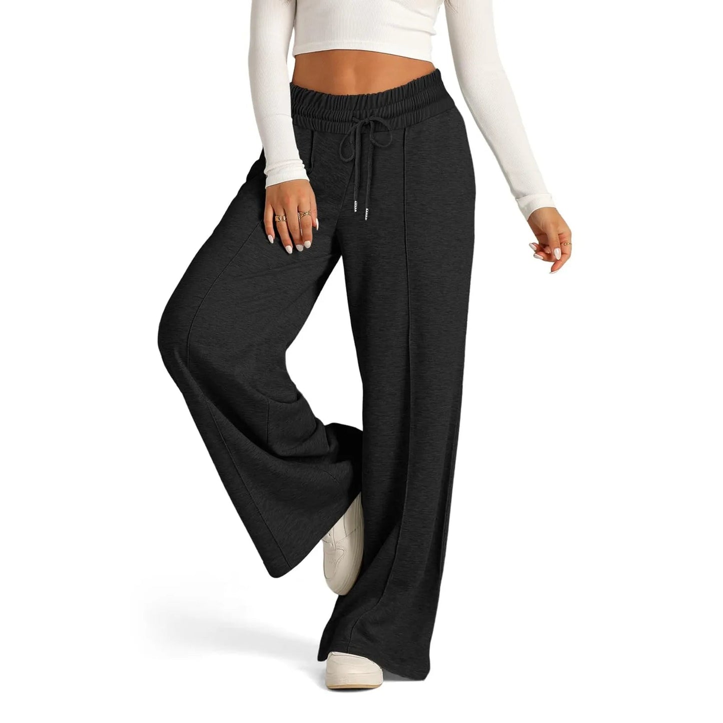 Fleece Sweatpants Women Streetwear Pants High Waist Loose Trousers Casual Straight Sport Wide Leg Baggy Pants Joggers Dear Fancy