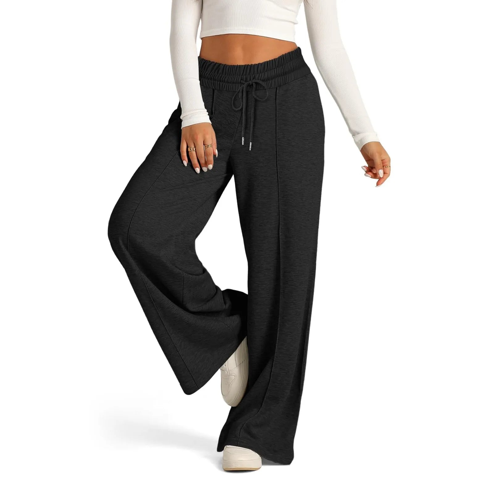 Fleece Sweatpants Women Streetwear Pants High Waist Loose Trousers Casual Straight Sport Wide Leg Baggy Pants Joggers Dear Fancy