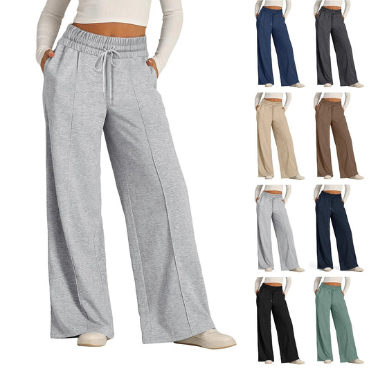 Fleece Sweatpants Women Streetwear Pants High Waist Loose Trousers Casual Straight Sport Wide Leg Baggy Pants Joggers Dear Fancy