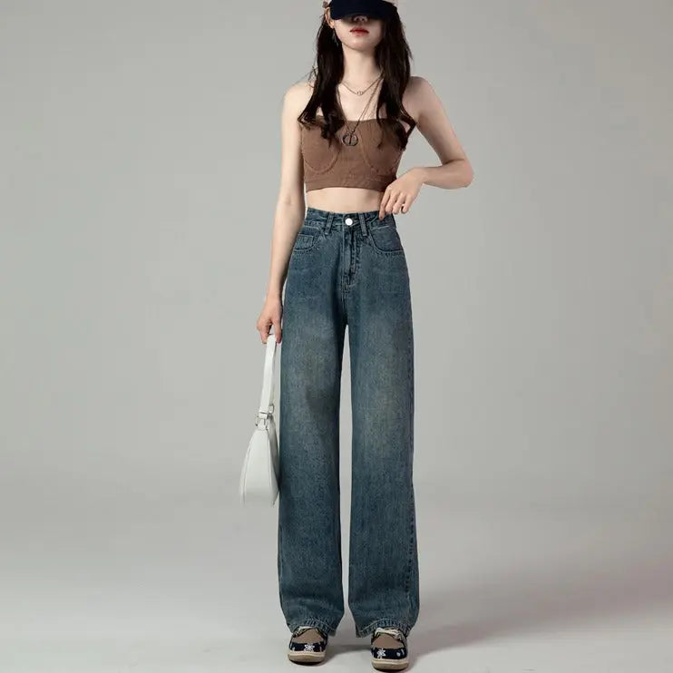 Women's Vintage Straight Jeans Dropshipman